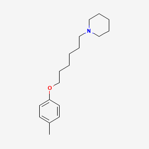 molecular formula C18H29NO B4792029 1-[6-(4-methylphenoxy)hexyl]piperidine 