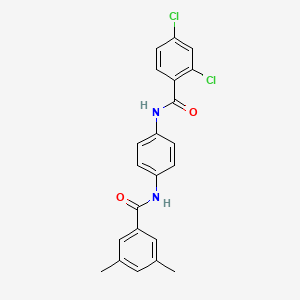 molecular formula C22H18Cl2N2O2 B4792030 2,4-dichloro-N-{4-[(3,5-dimethylbenzoyl)amino]phenyl}benzamide 