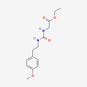molecular formula C14H20N2O4 B4792046 ethyl N-({[2-(4-methoxyphenyl)ethyl]amino}carbonyl)glycinate 