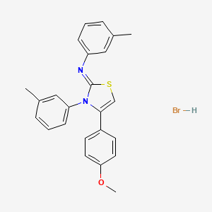 N-[(2Z)-4-(4-methoxyphenyl)-3-(3-methylphenyl)-1,3-thiazol-2(3H)-ylidene]-3-methylaniline hydrobromide