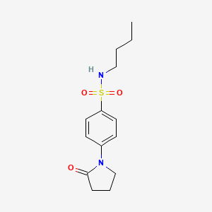 molecular formula C14H20N2O3S B4792085 N-butyl-4-(2-oxo-1-pyrrolidinyl)benzenesulfonamide 