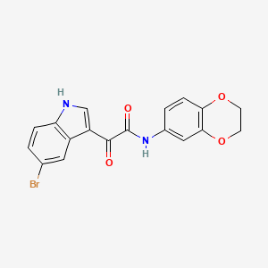 molecular formula C18H13BrN2O4 B4792086 2-(5-bromo-1H-indol-3-yl)-N-(2,3-dihydro-1,4-benzodioxin-6-yl)-2-oxoacetamide 