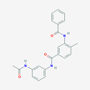 N-[3-(acetylamino)phenyl]-3-(benzoylamino)-4-methylbenzamide