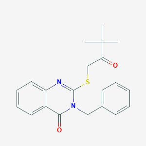 molecular formula C21H22N2O2S B479210 3-Benzyl-2-(3,3-dimethyl-2-oxobutyl)sulfanylquinazolin-4-one CAS No. 422275-10-3