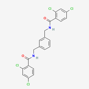 molecular formula C22H16Cl4N2O2 B4792109 N,N'-[1,3-phenylenebis(methylene)]bis(2,4-dichlorobenzamide) 