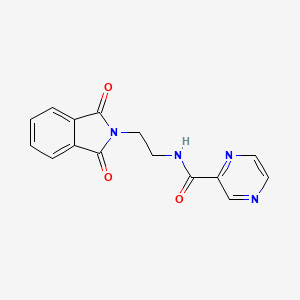 molecular formula C15H12N4O3 B4792110 N-[2-(1,3-dioxo-1,3-dihydro-2H-isoindol-2-yl)ethyl]-2-pyrazinecarboxamide 