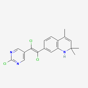 molecular formula C18H16Cl3N3 B4792116 7-[1,2-dichloro-2-(2-chloro-5-pyrimidinyl)vinyl]-2,2,4-trimethyl-1,2-dihydroquinoline 