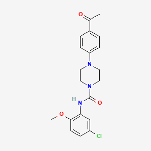 molecular formula C20H22ClN3O3 B4792150 4-(4-acetylphenyl)-N-(5-chloro-2-methoxyphenyl)-1-piperazinecarboxamide 