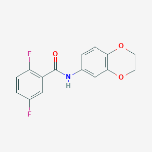 molecular formula C15H11F2NO3 B4792176 N-(2,3-dihydro-1,4-benzodioxin-6-yl)-2,5-difluorobenzamide 
