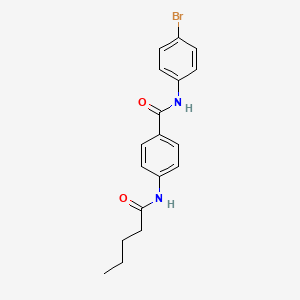 molecular formula C18H19BrN2O2 B4792187 N-(4-bromophenyl)-4-(pentanoylamino)benzamide 