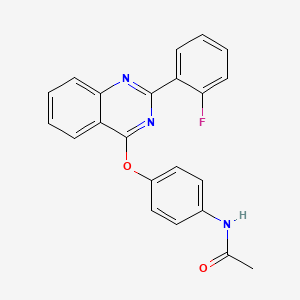molecular formula C22H16FN3O2 B4792192 N-(4-{[2-(2-fluorophenyl)-4-quinazolinyl]oxy}phenyl)acetamide 