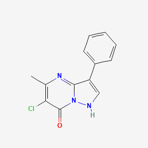 molecular formula C13H10ClN3O B4792194 6-chloro-5-methyl-3-phenylpyrazolo[1,5-a]pyrimidin-7(4H)-one 