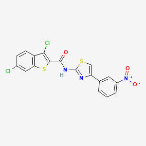 molecular formula C18H9Cl2N3O3S2 B4792203 3,6-dichloro-N-[4-(3-nitrophenyl)-1,3-thiazol-2-yl]-1-benzothiophene-2-carboxamide 