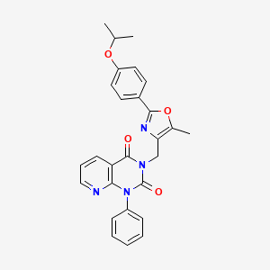 3-{[2-(4-isopropoxyphenyl)-5-methyl-1,3-oxazol-4-yl]methyl}-1-phenylpyrido[2,3-d]pyrimidine-2,4(1H,3H)-dione