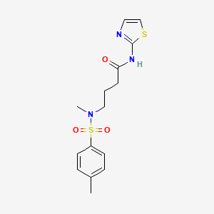 molecular formula C15H19N3O3S2 B4792211 4-{methyl[(4-methylphenyl)sulfonyl]amino}-N-1,3-thiazol-2-ylbutanamide CAS No. 6606-89-9