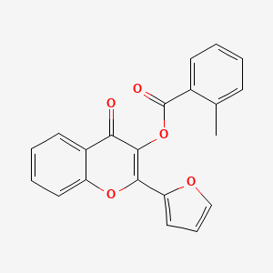 molecular formula C21H14O5 B4792216 2-(2-furyl)-4-oxo-4H-chromen-3-yl 2-methylbenzoate 