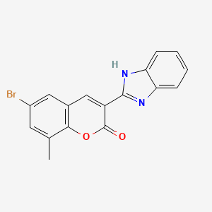 molecular formula C17H11BrN2O2 B4792218 3-(1H-benzimidazol-2-yl)-6-bromo-8-methyl-2H-chromen-2-one 