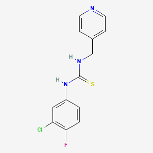 molecular formula C13H11ClFN3S B4792223 N-(3-chloro-4-fluorophenyl)-N'-(4-pyridinylmethyl)thiourea 