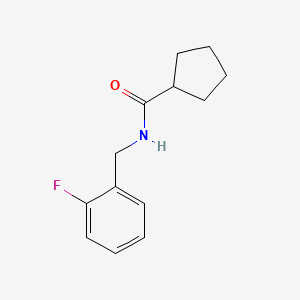 molecular formula C13H16FNO B4792245 N-(2-fluorobenzyl)cyclopentanecarboxamide 