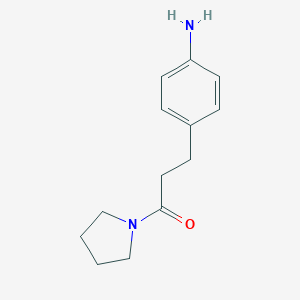 molecular formula C13H18N2O B479225 3-(4-Aminophenyl)-1-(pyrrolidin-1-yl)propan-1-one CAS No. 168897-22-1