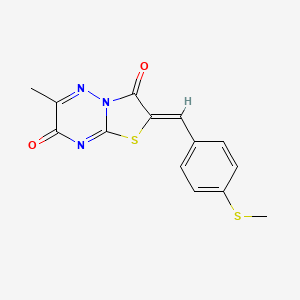 molecular formula C14H11N3O2S2 B4792296 6-methyl-2-[4-(methylthio)benzylidene]-7H-[1,3]thiazolo[3,2-b][1,2,4]triazine-3,7(2H)-dione CAS No. 606956-69-8