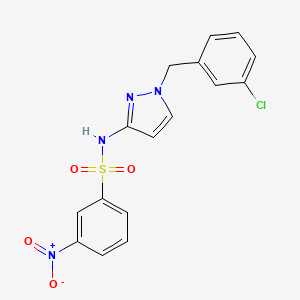 molecular formula C16H13ClN4O4S B4792308 N-[1-(3-chlorobenzyl)-1H-pyrazol-3-yl]-3-nitrobenzenesulfonamide 