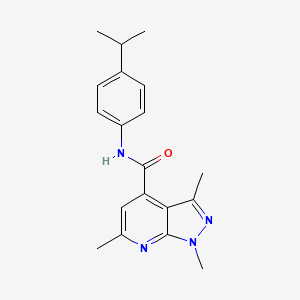 molecular formula C19H22N4O B4792326 N-(4-isopropylphenyl)-1,3,6-trimethyl-1H-pyrazolo[3,4-b]pyridine-4-carboxamide 