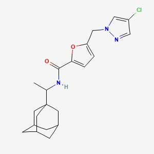 molecular formula C21H26ClN3O2 B4792346 N-[1-(1-adamantyl)ethyl]-5-[(4-chloro-1H-pyrazol-1-yl)methyl]-2-furamide 