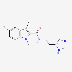 molecular formula C16H17ClN4O B4792351 5-chloro-N-[2-(1H-imidazol-4-yl)ethyl]-1,3-dimethyl-1H-indole-2-carboxamide 