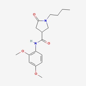 1-butyl-N-(2,4-dimethoxyphenyl)-5-oxopyrrolidine-3-carboxamide