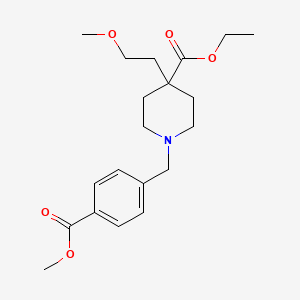 molecular formula C20H29NO5 B4792371 ethyl 1-[4-(methoxycarbonyl)benzyl]-4-(2-methoxyethyl)-4-piperidinecarboxylate 