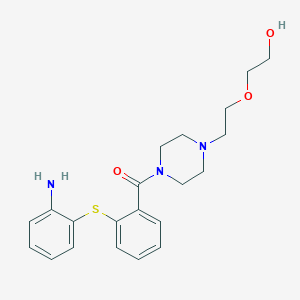 B047924 [2-(2-Aminophenyl)sulfanylphenyl]-[4-[2-(2-hydroxyethoxy)ethyl]piperazin-1-yl]methanone CAS No. 848814-27-7