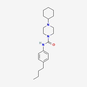 molecular formula C21H33N3O B4792409 N-(4-butylphenyl)-4-cyclohexyl-1-piperazinecarboxamide 