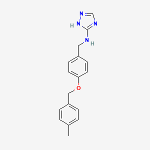 molecular formula C17H18N4O B4792417 N-{4-[(4-methylbenzyl)oxy]benzyl}-1H-1,2,4-triazol-3-amine 