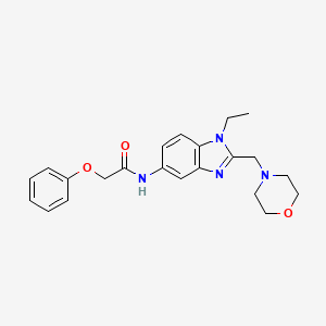molecular formula C22H26N4O3 B4792449 N-[1-ethyl-2-(4-morpholinylmethyl)-1H-benzimidazol-5-yl]-2-phenoxyacetamide 