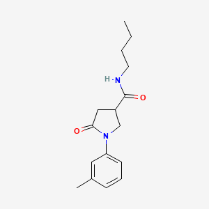 N-butyl-1-(3-methylphenyl)-5-oxo-3-pyrrolidinecarboxamide