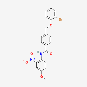 molecular formula C21H17BrN2O5 B4792571 4-[(2-bromophenoxy)methyl]-N-(4-methoxy-2-nitrophenyl)benzamide 