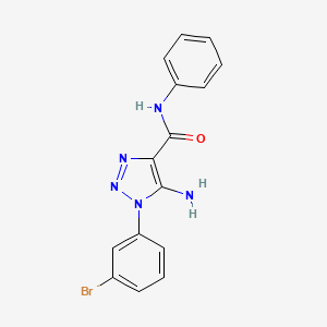 molecular formula C15H12BrN5O B4792582 5-amino-1-(3-bromophenyl)-N-phenyl-1H-1,2,3-triazole-4-carboxamide 