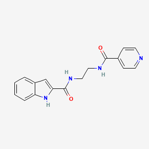 molecular formula C17H16N4O2 B4792657 N-[2-(isonicotinoylamino)ethyl]-1H-indole-2-carboxamide 