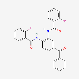 molecular formula C27H18F2N2O3 B4792664 N,N'-(4-benzoyl-1,2-phenylene)bis(2-fluorobenzamide) 