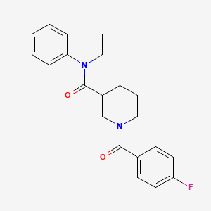 molecular formula C21H23FN2O2 B4792670 N-ethyl-1-(4-fluorobenzoyl)-N-phenyl-3-piperidinecarboxamide 