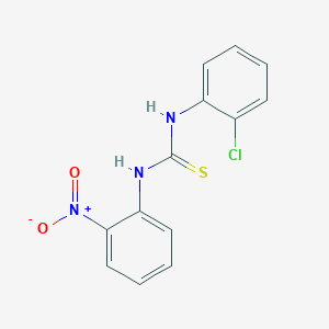 molecular formula C13H10ClN3O2S B4792703 N-(2-chlorophenyl)-N'-(2-nitrophenyl)thiourea 