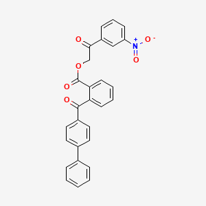 molecular formula C28H19NO6 B4792733 2-(3-nitrophenyl)-2-oxoethyl 2-(4-biphenylylcarbonyl)benzoate 