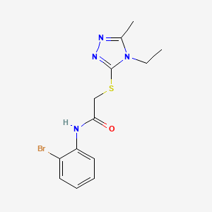 molecular formula C13H15BrN4OS B4792756 N-(2-bromophenyl)-2-[(4-ethyl-5-methyl-4H-1,2,4-triazol-3-yl)thio]acetamide 