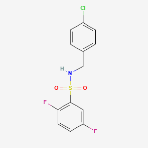 molecular formula C13H10ClF2NO2S B4792760 N-(4-chlorobenzyl)-2,5-difluorobenzenesulfonamide 