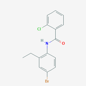 molecular formula C15H13BrClNO B4792772 N-(4-bromo-2-ethylphenyl)-2-chlorobenzamide 