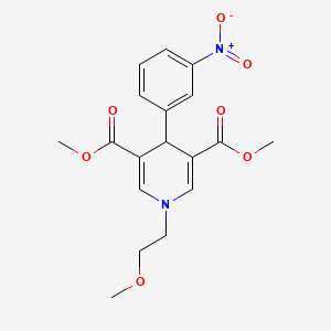 molecular formula C18H20N2O7 B4792788 dimethyl 1-(2-methoxyethyl)-4-(3-nitrophenyl)-1,4-dihydro-3,5-pyridinedicarboxylate CAS No. 433246-25-4