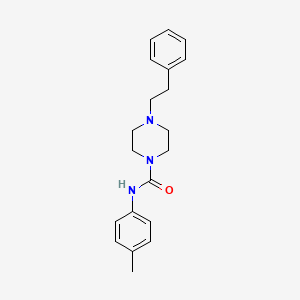 molecular formula C20H25N3O B4792799 N-(4-methylphenyl)-4-(2-phenylethyl)-1-piperazinecarboxamide 