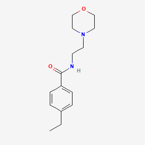 molecular formula C15H22N2O2 B4792809 4-ethyl-N-[2-(4-morpholinyl)ethyl]benzamide 