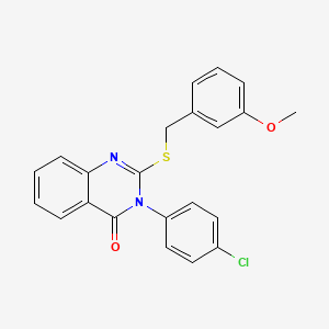 molecular formula C22H17ClN2O2S B4792821 3-(4-chlorophenyl)-2-[(3-methoxybenzyl)thio]-4(3H)-quinazolinone CAS No. 477330-07-7